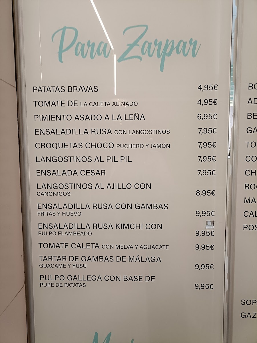 Marisquería La Caleta Menu - Image 2