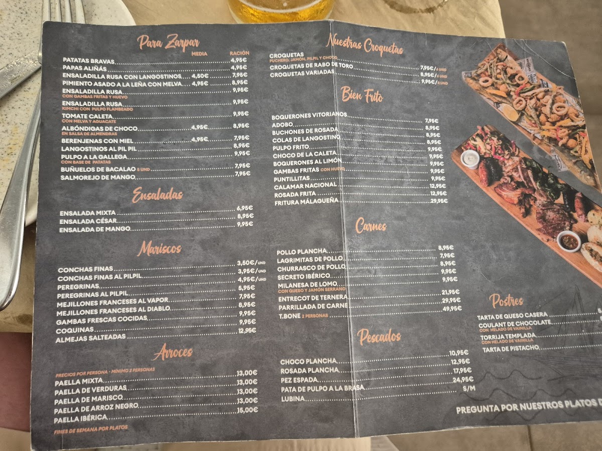 Marisquería La Caleta Menu - Image 3