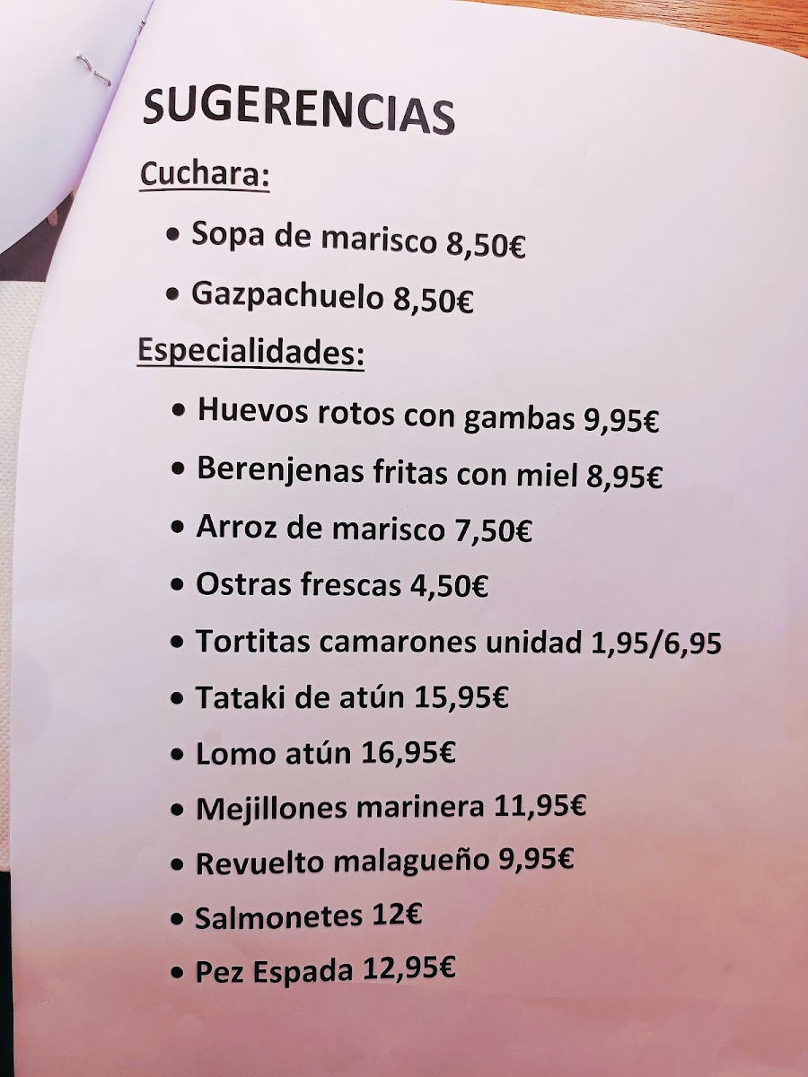 Marisquería La Caleta Menu - Image 6